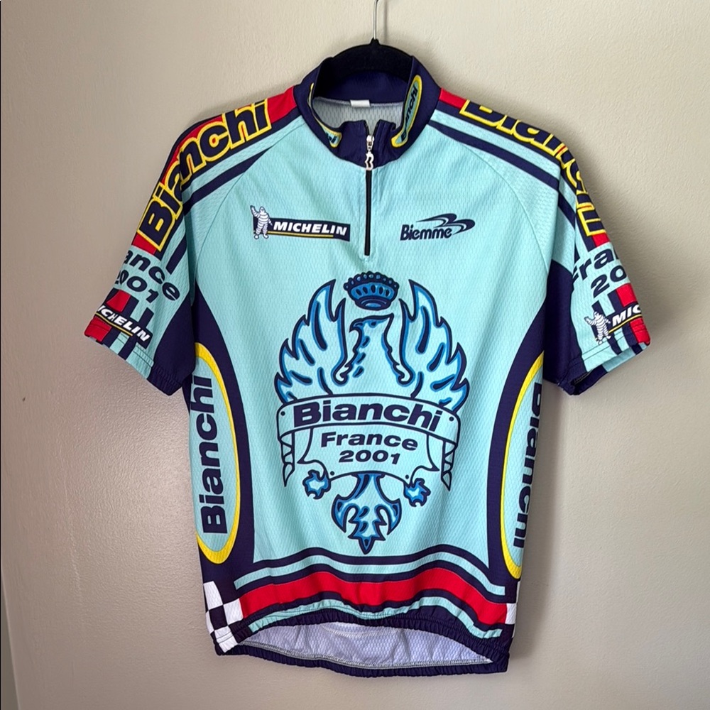Bianchi Cycling Jersey with Bold Logo